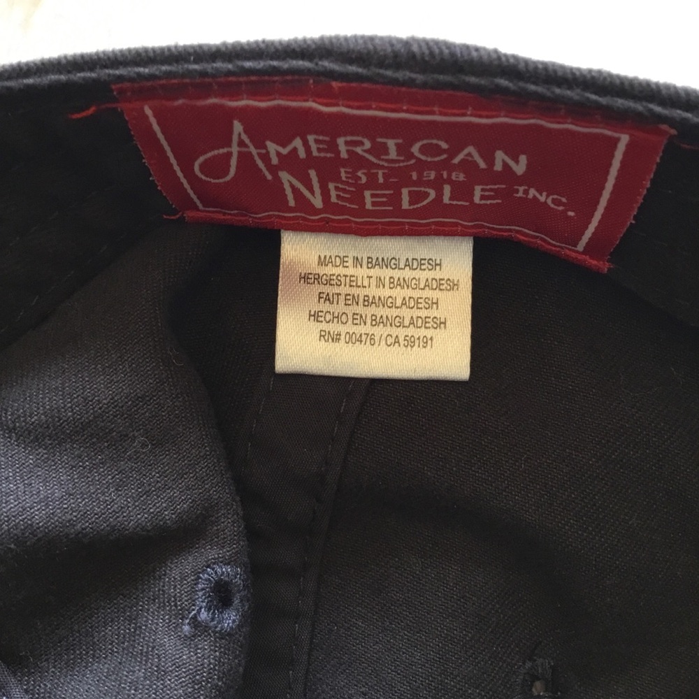 American Needle Black "Paris" Baseball Adjustable Strapback Hat - Picture 2 of 10